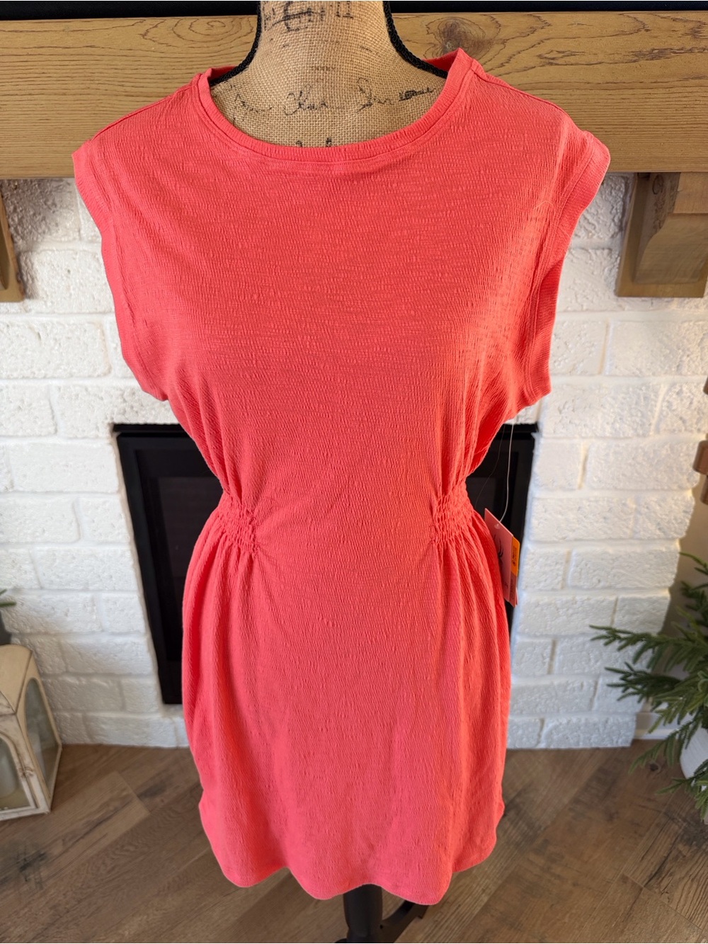 Spyder Coral Cap Sleeve Mini Dress - Bright Coral